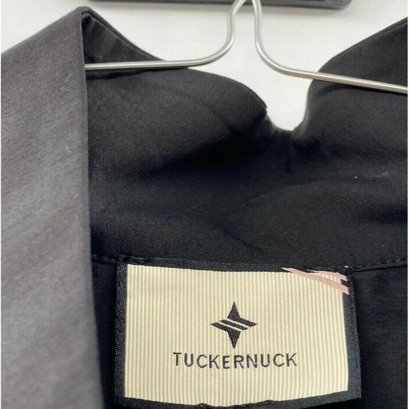 Tuckernuck Women's Black Sleeveless Charlie Shirt Dress sz S Stretch Sheen NWT - Picture 4 of 7